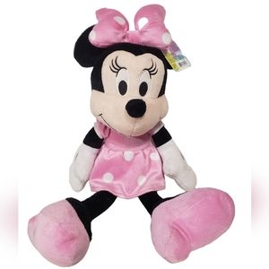 Minnie Mouse NWT Disney Pink White 18 inch Plush